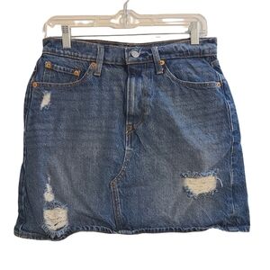 Levi's | Women's Distressed Denim Mini Skirt (Size 29)
